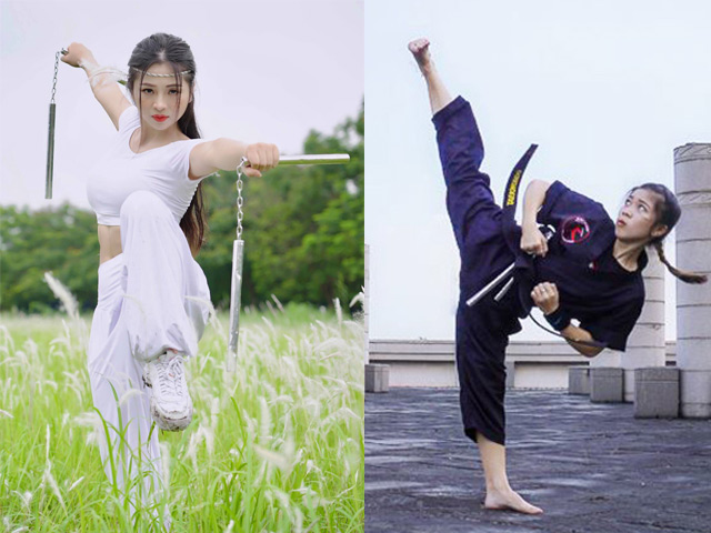 2 hot girl Việt múa côn nhị khúc như Lý Tiểu Long ”gây bão mạng” 2020