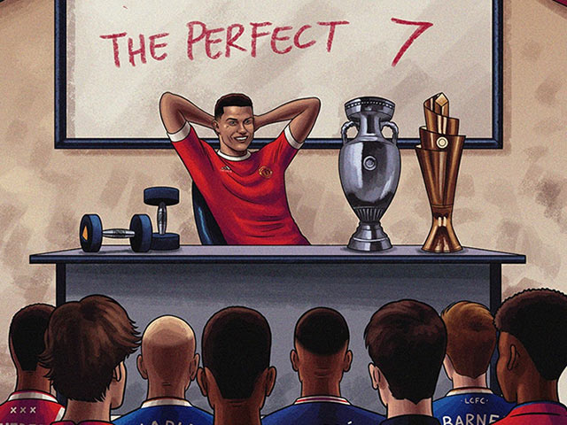 Ảnh chế: Ronaldo mở lớp dạy làm thế nào trở thành số 7 hoàn hảo