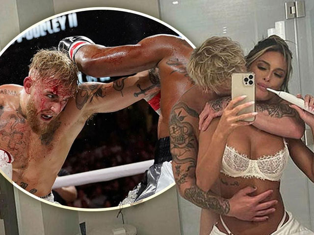 Đỏ mặt bạn gái sao Youtuber ”lột sạch đồ” khi Jake Paul thắng võ sĩ UFC