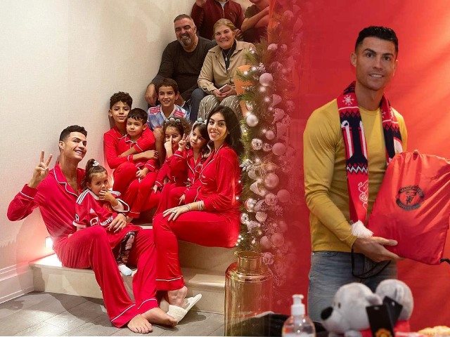 Ronaldo đón Noel bên đại gia đình ”gây bão”, hành động ấm lòng cùng SAO MU