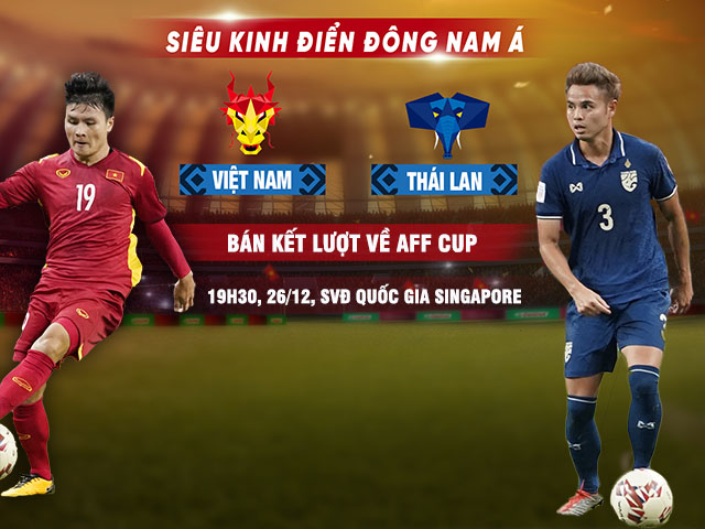Trực tiếp bóng đá Việt Nam - Thái Lan: Hừng hực khí thế, mơ kỳ tích lấy ”vé vàng” (AFF Cup)