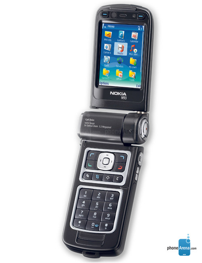 4. Nokia N93

Tiếp nối thành công của Nokia N90 và Nokia N92, chiếc N93 ra mắt thị trường vào tháng 7/2006 và trở thành mẫu smartphone đầu tiên của Nokia có camera mạnh nhất lúc bấy giờ.