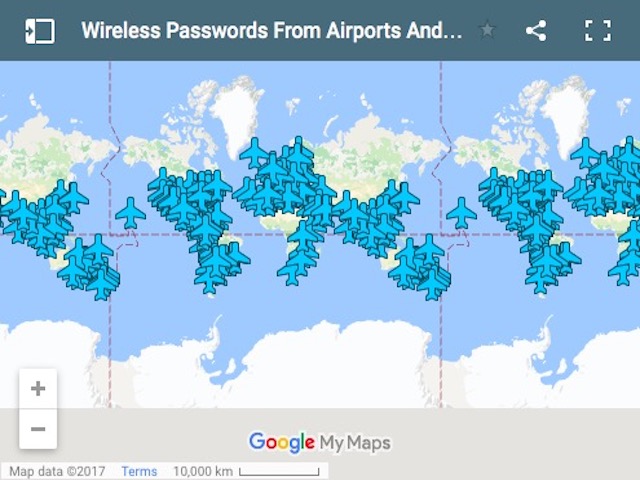 Mẹo xem mật khẩu Wi-Fi sân bay bằng Google Maps