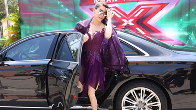 Hà Hồ từng mang xe mang thương hiệu Audi sang trọng của mình đến tham dự chương trình X Factor.