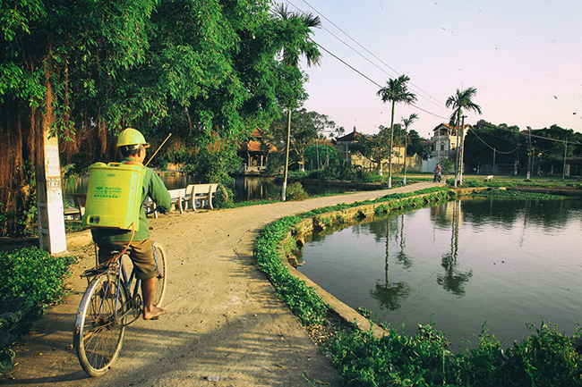 Thật khó mà tìm được ở nơi nào có một không gian bình yên mang đậm nét của làng quê Việt cổ như nơi này.