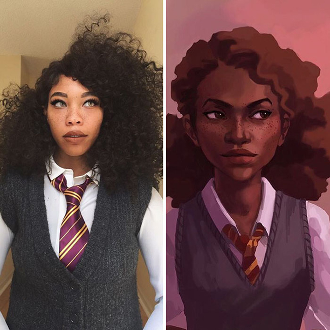 Cô gái cosplay nhân vật trong phim Harry Potter.