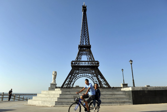 Thêm một “tháp Eiffel” khác ở Yên Đài, tỉnh Sơn Đông.