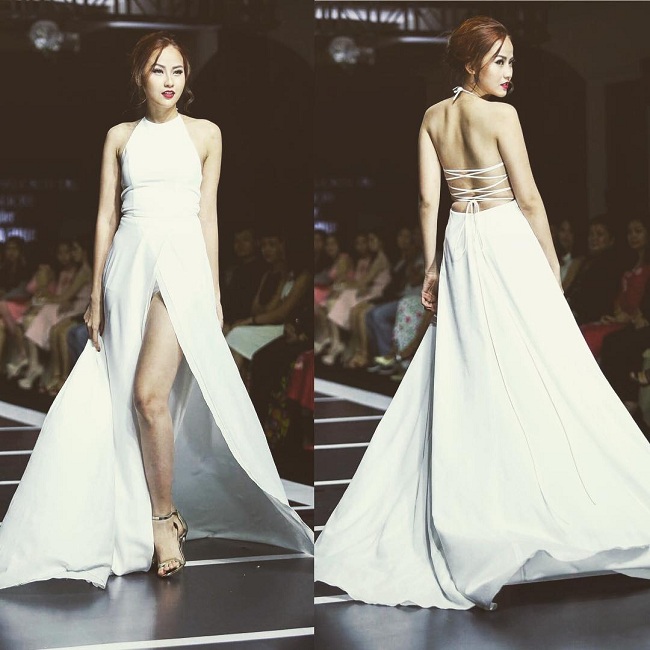 Khánh Ngân đẹp rực rỡ trên sàn catwalk.