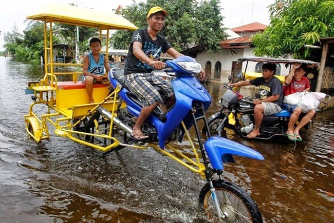 Mùa &#34;lụt&#34; này không còn lo ngập xe nữa nhé.