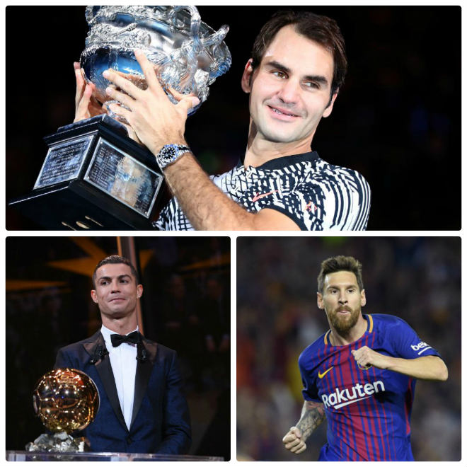 Tennis 24/7: Federer thắng ngoạn mục Ronaldo – Messi, hay nhất 2017 - 1