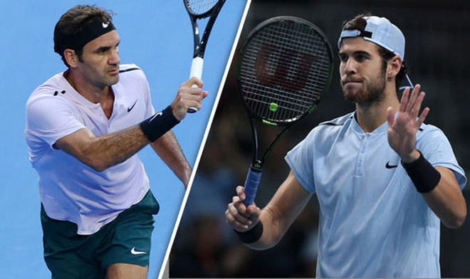 Federer - Khachanov: Vùng lên &#34;đấu súng&#34; căng thẳng - 1