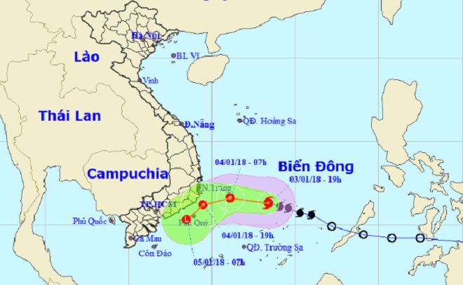 Bão số 1 quần thảo Trường Sa, biển động mạnh - 1