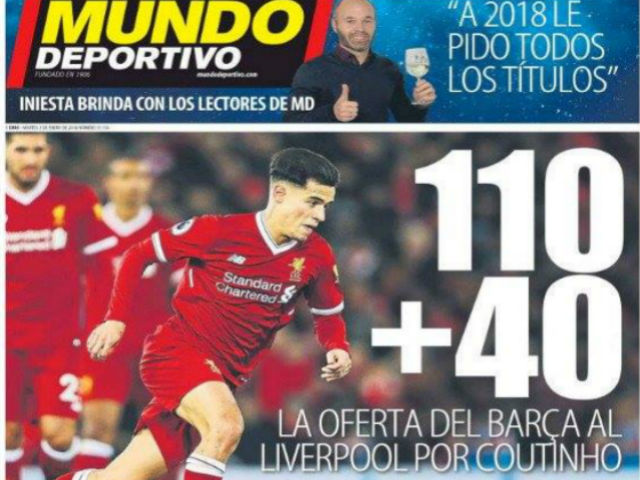 Chuyển nhượng mùa đông: Liverpool nhận 150 triệu euro, “bom tấn” Coutinho đợi nổ