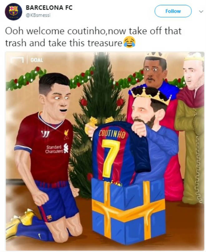 &#34;Bom tấn&#34; Coutinho gia nhập Barca: Vua Messi trao áo số 7, fan Liverpool tri ân - 6