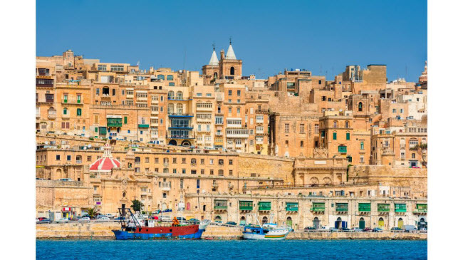 Malta: Hòn đảo nằm giữa Italia và Tunisia là một trung tâm giao thoa văn hóa ở Địa Trung Hải. Thành phố Valletta của Malta được lựa chọn làm thủ đô văn hóa của châu Âu trong năm 2018.