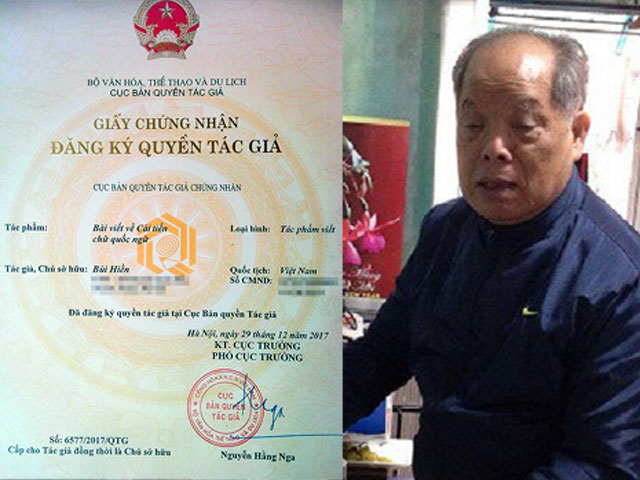 Cải tiến "tiếw Việt" của PGS Bùi Hiền được cấp giấy chứng nhận bản quyền