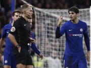 Bóng đá - Morata “chân gỗ” &amp; ăn vạ, Conte – Chelsea nổi điên vì thẻ đỏ