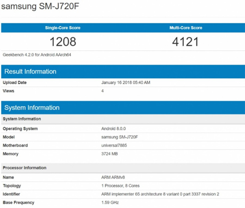 Samsung Galaxy J8 &#40;2018&#41; lộ diện chạy vi xử lý Exynos 7885 - 2