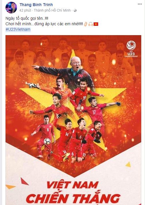 Sao Việt hạnh phúc vỡ òa khi U23 Việt Nam thắng Qatar - 1