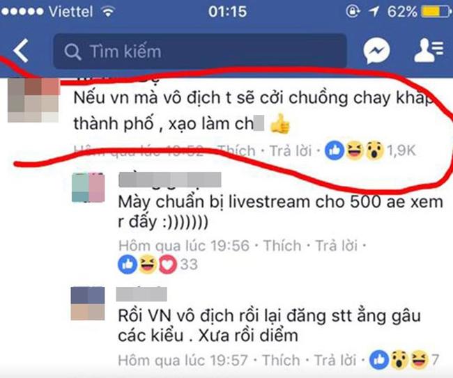 Chắc thanh niên này không dám nuốt lời đâu.