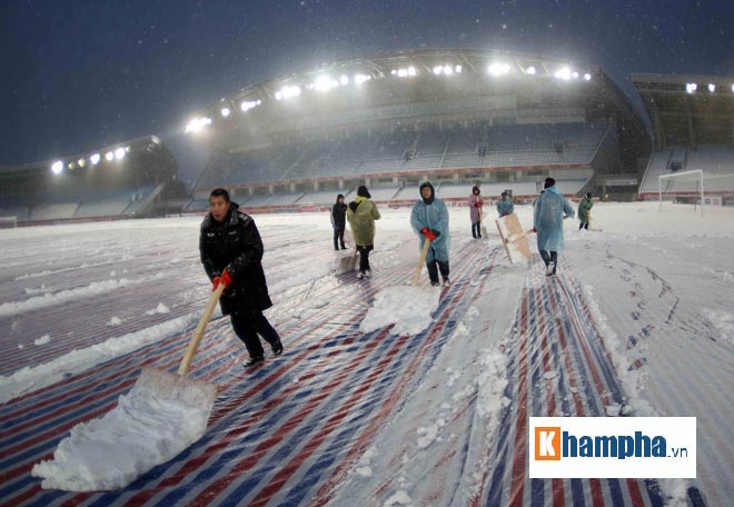 Sân Thường Châu tuyết dày 30cm, U23 Việt Nam đá U23 Uzbekistan có hoãn? - 10