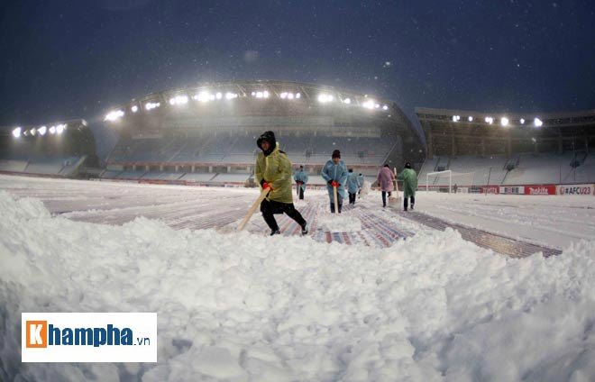 Sân Thường Châu tuyết dày 30cm, U23 Việt Nam đá U23 Uzbekistan có hoãn? - 4