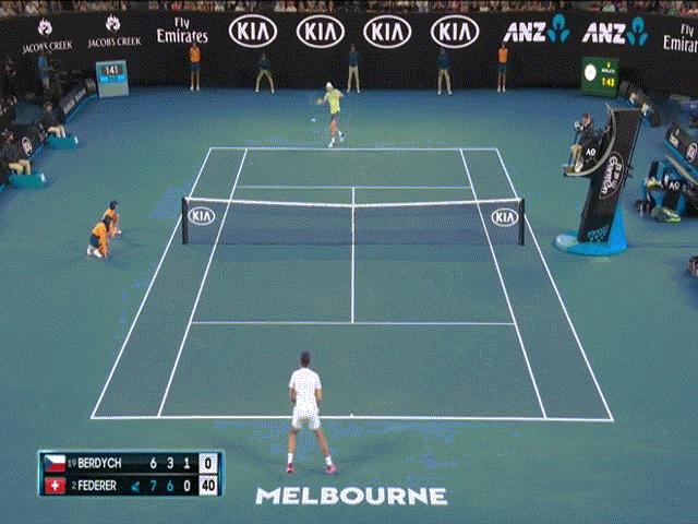 Kiệt tác Australian Open: Federer ra vợt ”cong như chuối”, Berdych ngao ngán