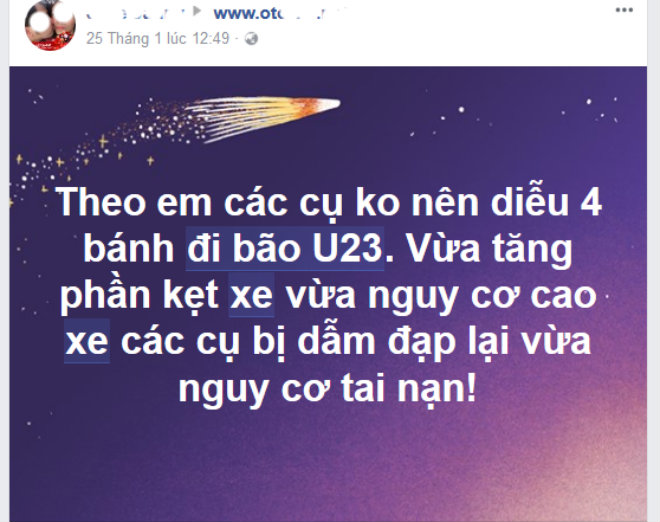 Dùng xe máy hay ôtô  đi bão mừng chiến thắng U23? - 2