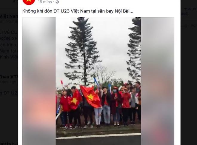Dân mạng sôi sục chờ đón U23 Việt Nam về sân bay Nội Bài - 1