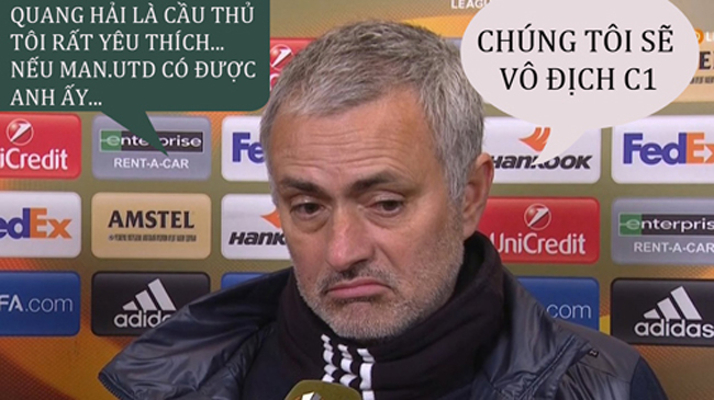 HLV Mourinho cho biết cũng đang có ý định &#34;mua&#34; Quang Hải.