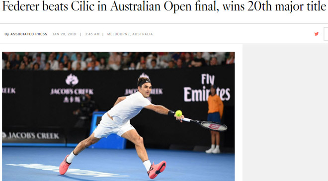 Federer &#34;ăn&#34; 20 Grand Slam: Báo chí cạn lời, ông hoàng bẻ cong thời gian - 4