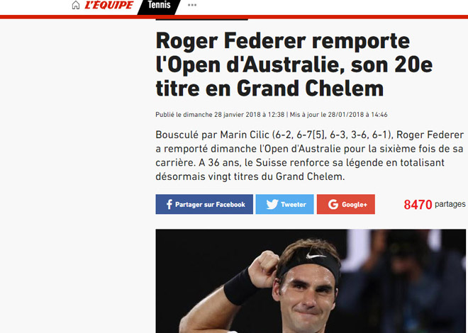 Federer &#34;ăn&#34; 20 Grand Slam: Báo chí cạn lời, ông hoàng bẻ cong thời gian - 5