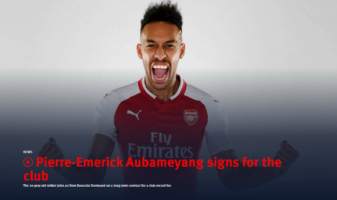 Arsenal rung chuyển “bom tấn”: Aubameyang cập bến Emirates 64 triệu euro - 1