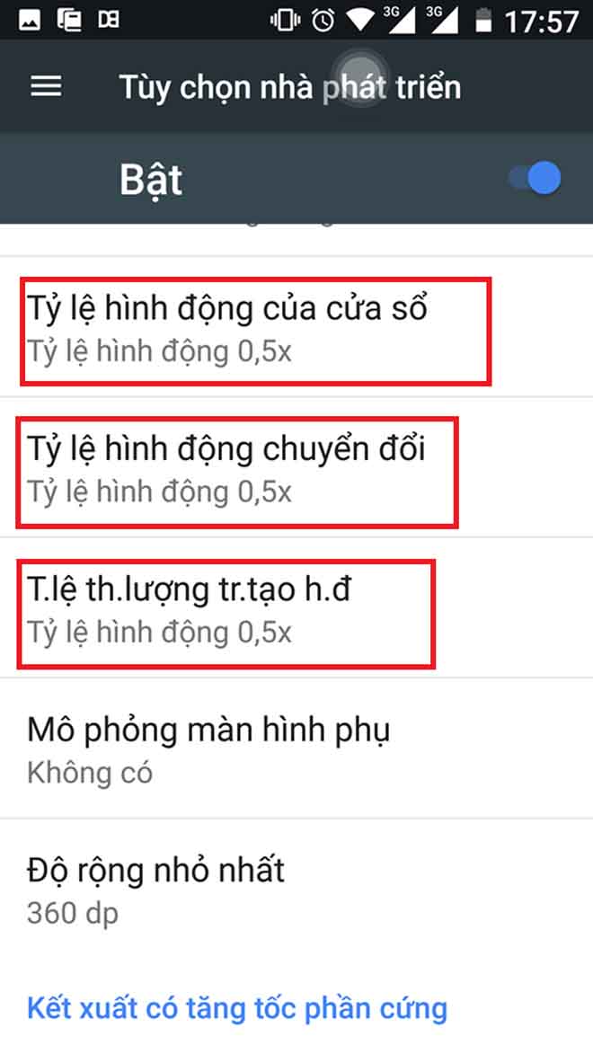 tăng tốc android