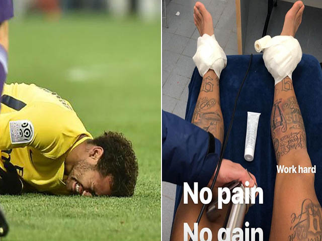 Neymar chấn thương: “Run sợ” trước Ronaldo, nguy cơ lỡ gặp Real ở C1