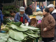 Thị trường - Tiêu dùng - Chợ lá dong giữa lòng Hà Nội nhộn nhịp ngày giáp Tết