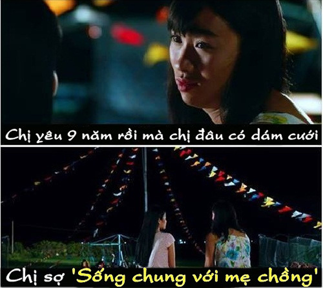 Trong phim điện ảnh &#34;Lô tô&#34;, cảnh nhân vật Lệ Sa Sa do Hải Triều thủ vai được dân mạng chế ảnh nhiều nhất.