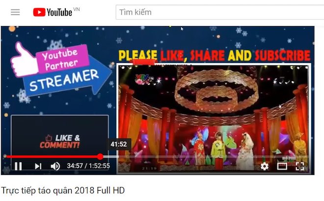 Táo quân 2018 bị vi phạm bản quyền trên YouTube - 1
