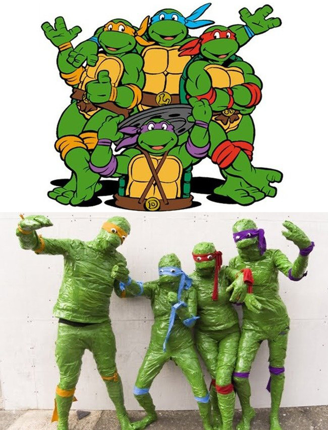 Đầy đủ bốn anh em "Ninja rùa" luôn nha.