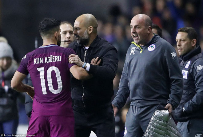 Man City thua sốc FA cup, Pep Guardiola suýt ẩu đả với HLV Wigan - 4