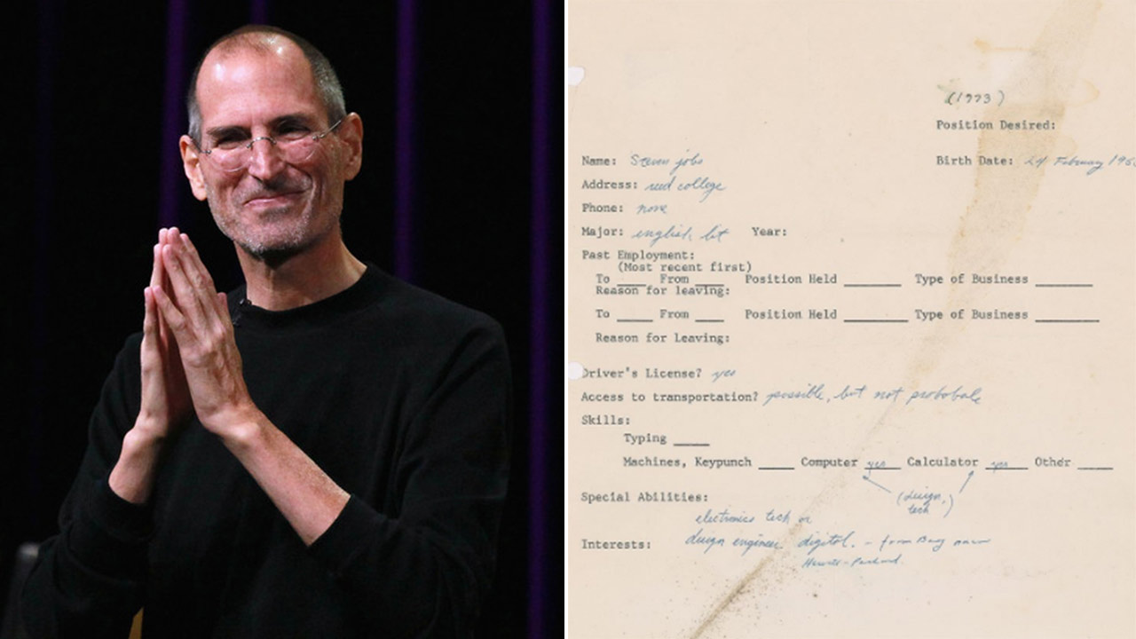 Đơn xin việc đầy lỗi chính tả của huyền thoại Steve Jobs được đấu giá cao ngất ngưởng - 1