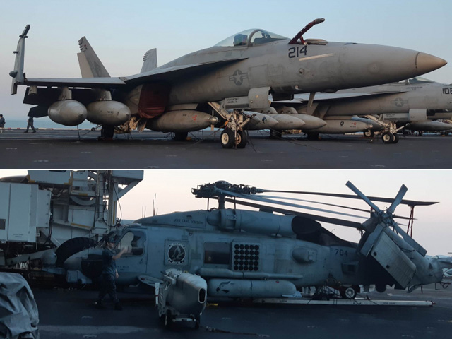 Ngắm ”đàn chim sắt” trên siêu hàng không mẫu hạm USS Carl Vinson