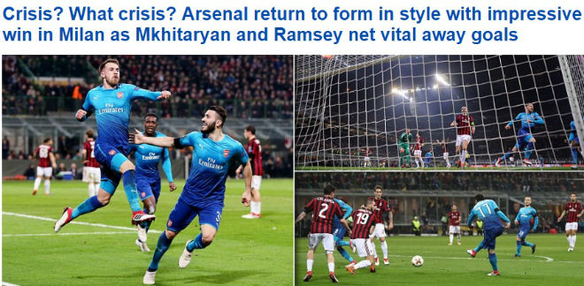 Arsenal làm câm lặng AC Milan: Báo Anh ngỡ ngàng, fan &#34;khó xử&#34; với Wenger - 1