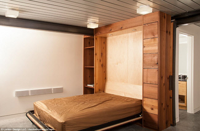 Phòng ngủ được thiết kế đơn giản nhưng vẫn tạo ra sự thoải mái tối đa.