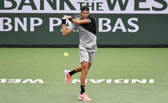 Indian Wells ngày 8: Del Potro khốn khổ vào tứ kết, ấn tượng Hyeon Chung - 1