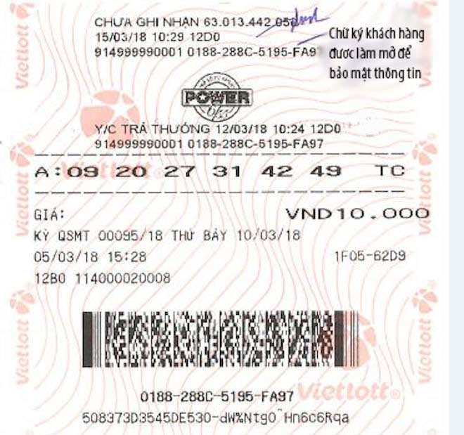 Vietlott công bố hình ảnh vé trúng jackpot 2 cao kỷ lục - 2