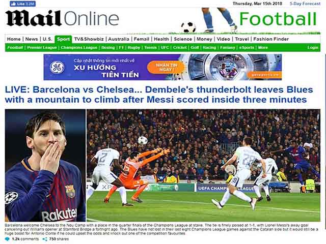 Barca hạ đẹp Chelsea: Báo Anh “quy phục” Messi, truyền thông thế giới tán thưởng