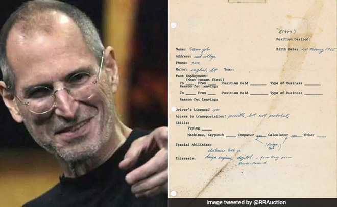 Chốt giá khủng dành cho đơn xin việc đầu tay của Steve Jobs - 1