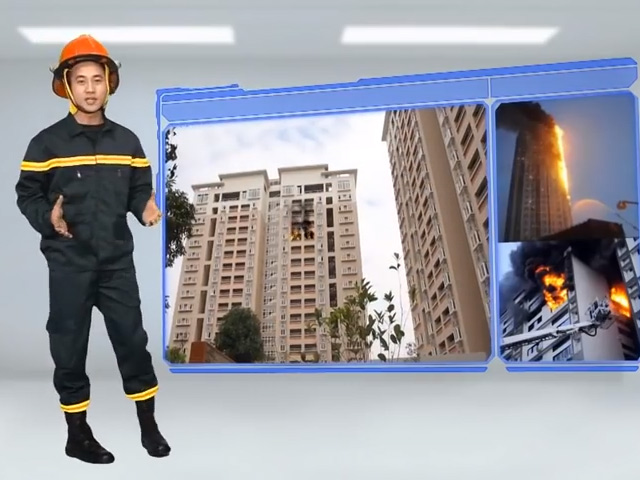 Clip: 8 kỹ năng thoát nạn khi cháy nhà cao tầng