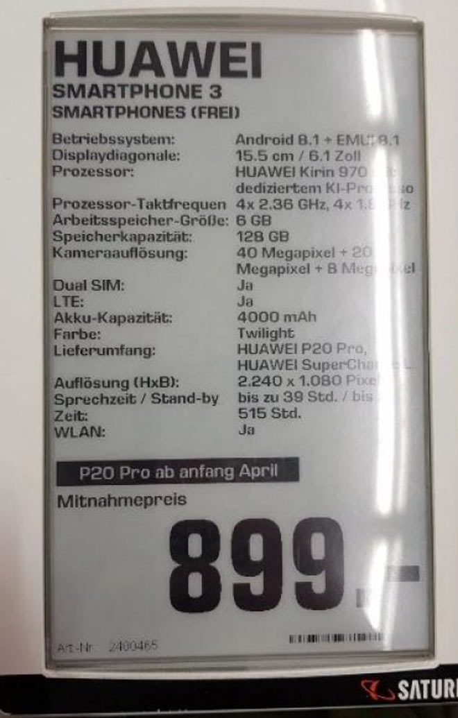 Huawei P20 và P20 Pro hiện hình trước giờ G - 2